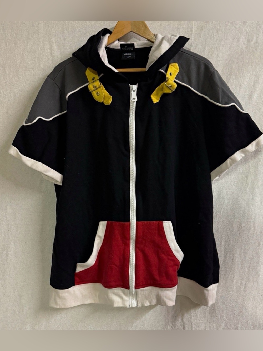 Disney Kingdom Hearts Sora Hoodie Adult 2X Short Sleeve Full Zip Cosplay